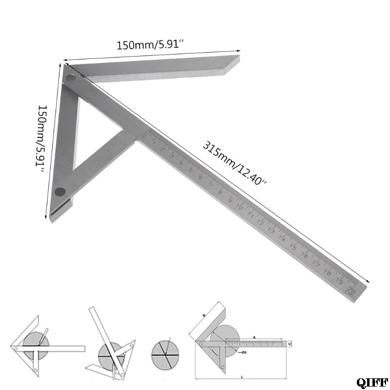 

Drop Ship&Wholesale 8" Center Gauge Round Bar Marking Finder Centering Square Gaging Tool 200*150mm APR29