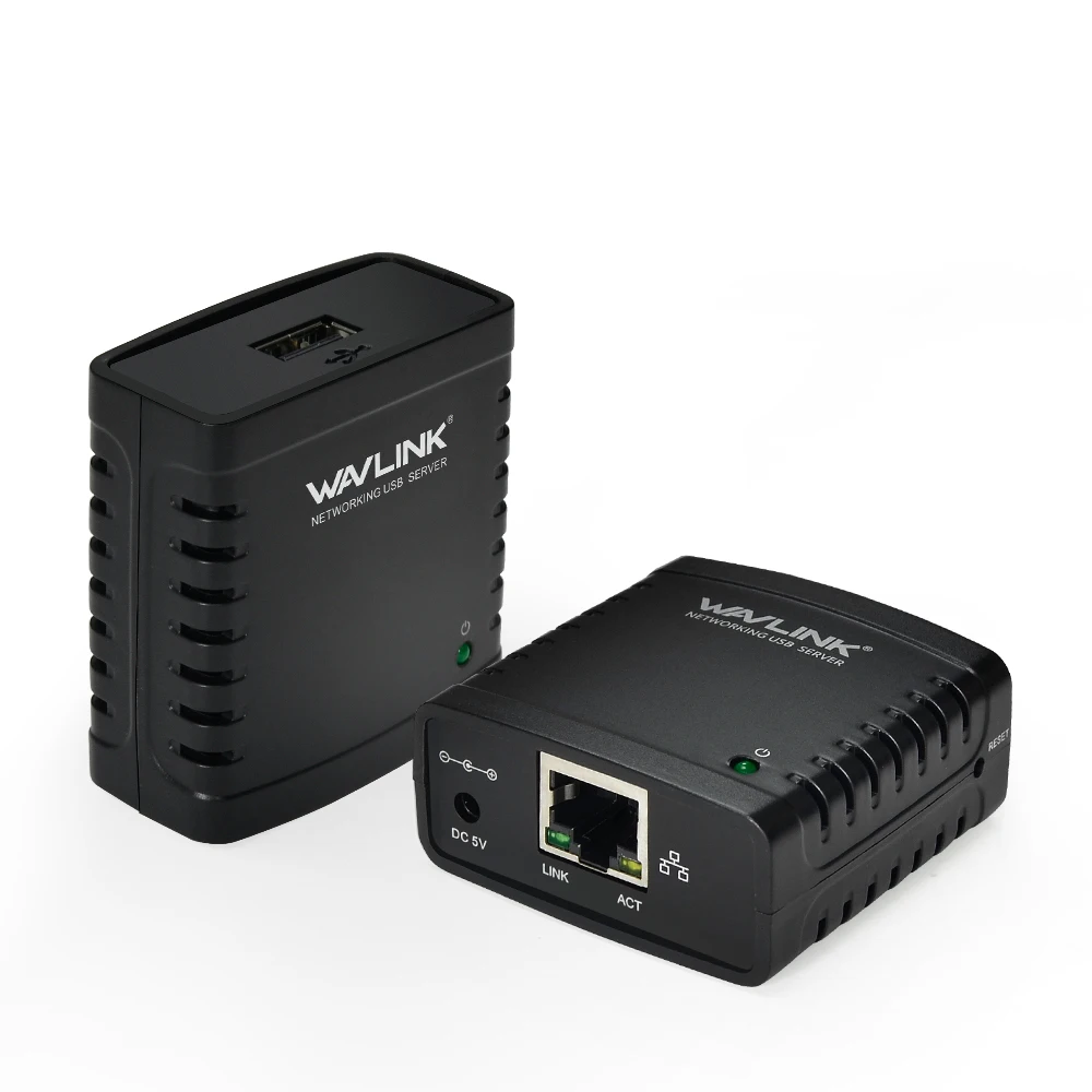 Сетевой адаптер Wavlink USB 2 0 LRP сервер печати usb хаб 100 Мбит/с поделиться сетевыми
