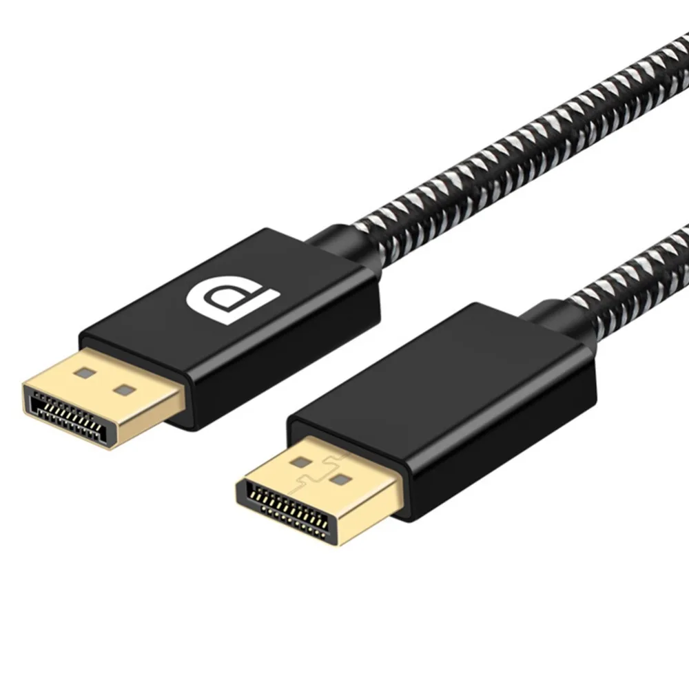 Кабель DisplayPort нейлоновый Плетеный DP шнур ультра высокая скорость (2K @ 165Hz 2K 144Hz 4K 60Hz)