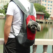 Сумка для собак на открытом воздухе собака Передняя сумка на двух ремнях Портативный путешествия рюкзак сетчатый рюкзак мелкие принадлежности для домашних животных