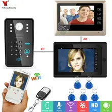 Yobang Security 7inch Video Record WIFI Video Doorbell With Indoor Monitor APP RFID&APP Control Door Phone Door Video intercom