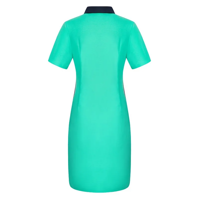 Fashion Brand Women Polo Dress T Shirt Short Sleeve Summer Elegant Dresses Patchwork Female Casual Oversized 6XL Vestidos