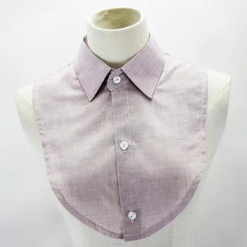 

Korean female fake collar shirt false collar Pearl Striped Collar Black Cotton Faux Cotton linen thin men's shirt collar sweat