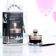 Туалетные принадлежности подводка для глаз Ручка Кисть+ водонепроницаемый длительный Макияж набор инструментов Черная Подводка для глаз для женщин подарок на день рождения FM88