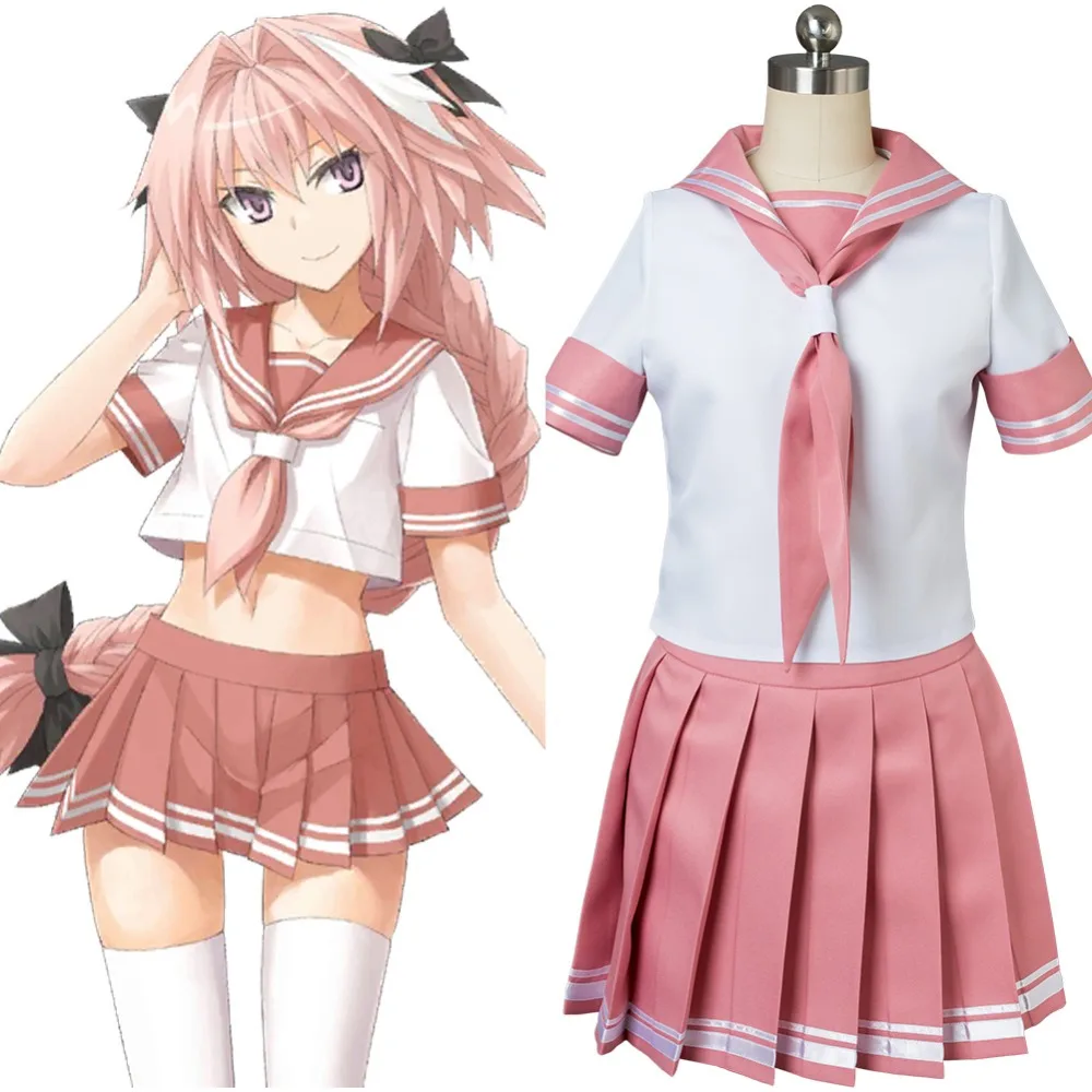 

FGO Fate Grand Order Apocrypha Rider Costume Astolfo Asutorufo Cosplay Costume Sets School Uniform Halloween Carnival Costume