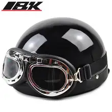 2016 Half Motorcycle Helmets outdoor sport man and woman black Motorcycle Racing Helmet + motocross Goggles