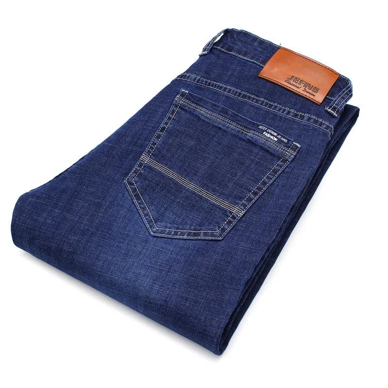 

Spring and Autumn Youth Men's Fashion Distressed, Washed Jeans Thin Korean Straight Stretch Casual Pants