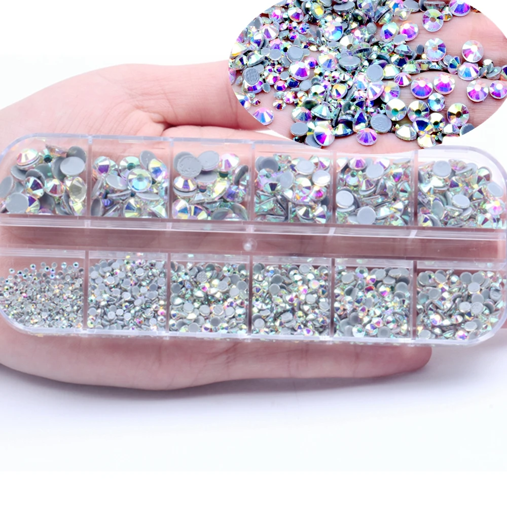 

Mixed ss3-ss30 Sizes Set 2000pcs Boxed Multicolor Hotfix Flatback Rhinestones Strass Beads For Nail Art Fabric Wedding Supplies