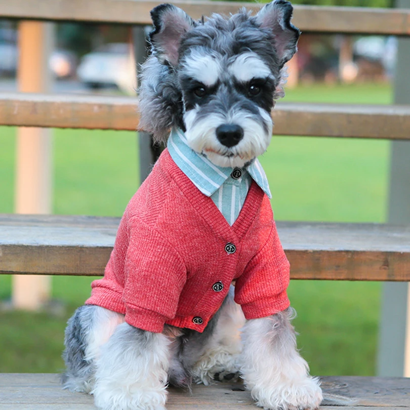 

2018 Solid Dog Sweaters Dog Soft Fall Winter Pet Dog Clothing Labrador Samoye Chihuahua Clothes Comfortable Knitt Dog Sweaters