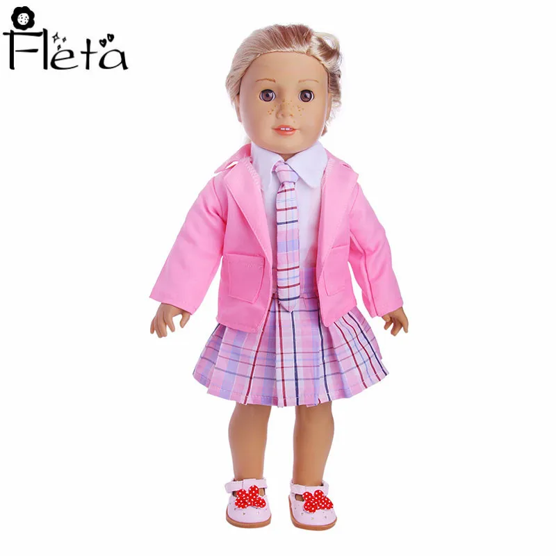 Fleta кукла 2018 Лидер продаж кукла набор американские женские куклы Студент комплект подходит для 18-дюймов американской куклы или 43 см