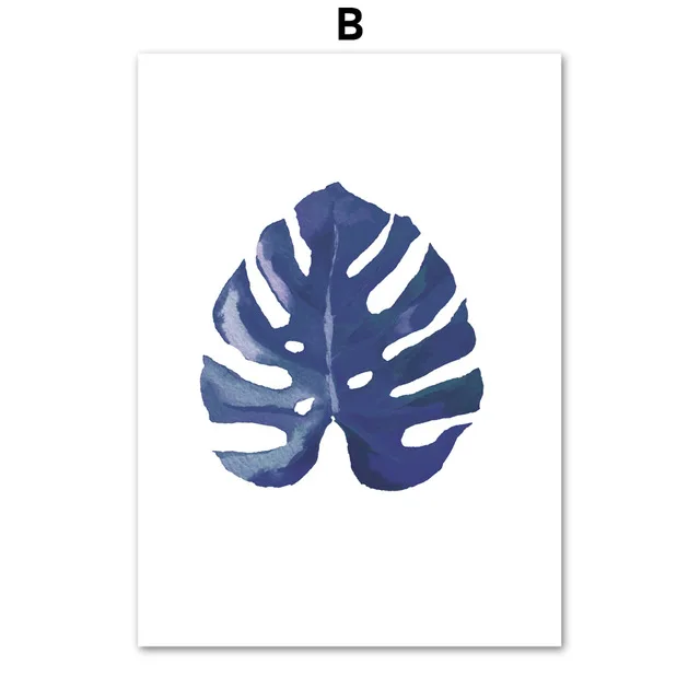 Watercolor-Blue-Tropical-Big-Leaves-Nordic-Plant-Posters-And-Prints-Wall-Art-Canvas-Painting-Kids-Wall.jpg_640x640 (1)