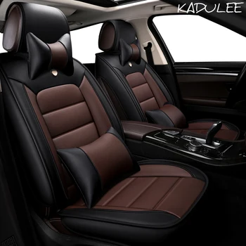

KADULEE pu leather Car Seat Cover For Skoda Octavia 2 a7 a5 a3 Fabia Superb 2 3 Rapid Yeti super auto accessories car-styling