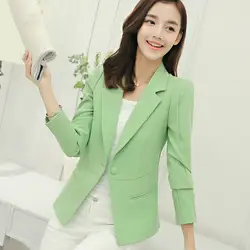 Новый стиль моды женщин длинный рукав тонкий корейский тип повседневные пальто куртки