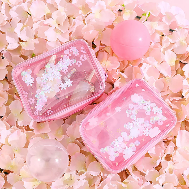 

Waterproof quick-sand cosmetic bag ins wind super fire female net red portable cosmetic storage bag small wash bag makeup bag