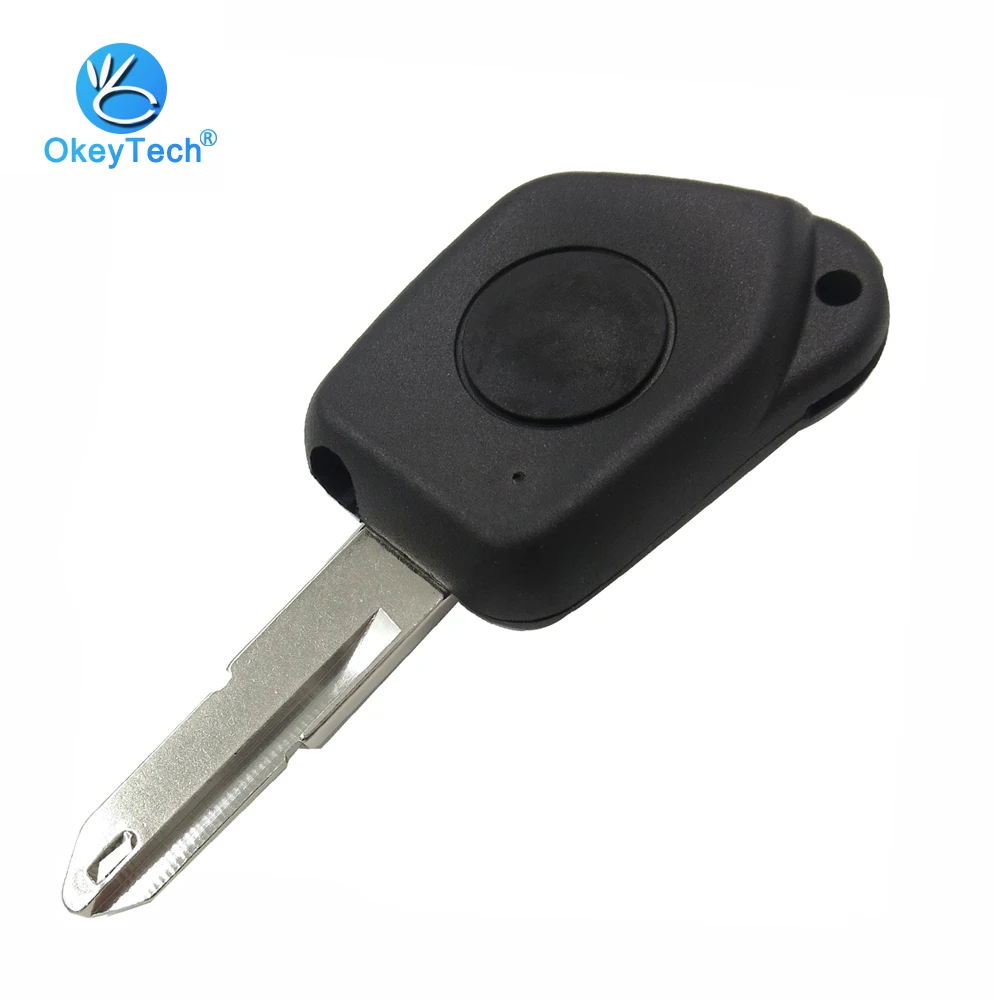 OkeyTech 1 Кнопка без выреза пустой клинок дистанционного управления авто ключ чехол Замена Fob для peugeot 106 205 206 306 405 406