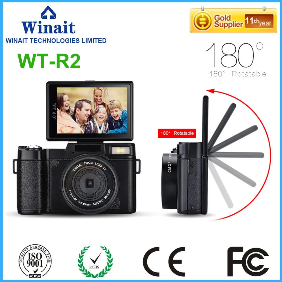 

24 mega pixels cameras digital with 4X digital zoom digital camera WT-R2 with rechargeable lithium battery