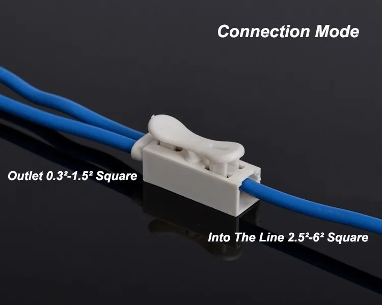 Conectar 1 P 6A branco Plug-in (100 PCS)