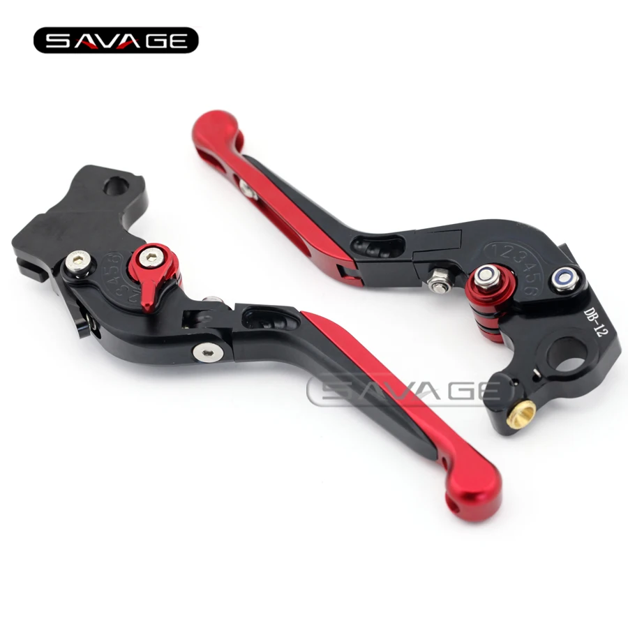 

For DUCATI Monster 821, HYPERMOTARD 821/Strada/base Black+Red Motorcycle Adjustable Folding Extendable Brake Clutch Levers