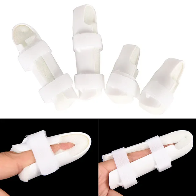 4 Sizes Mallet DIP Splint Joint Fracture Pain Protection Plastic Finger