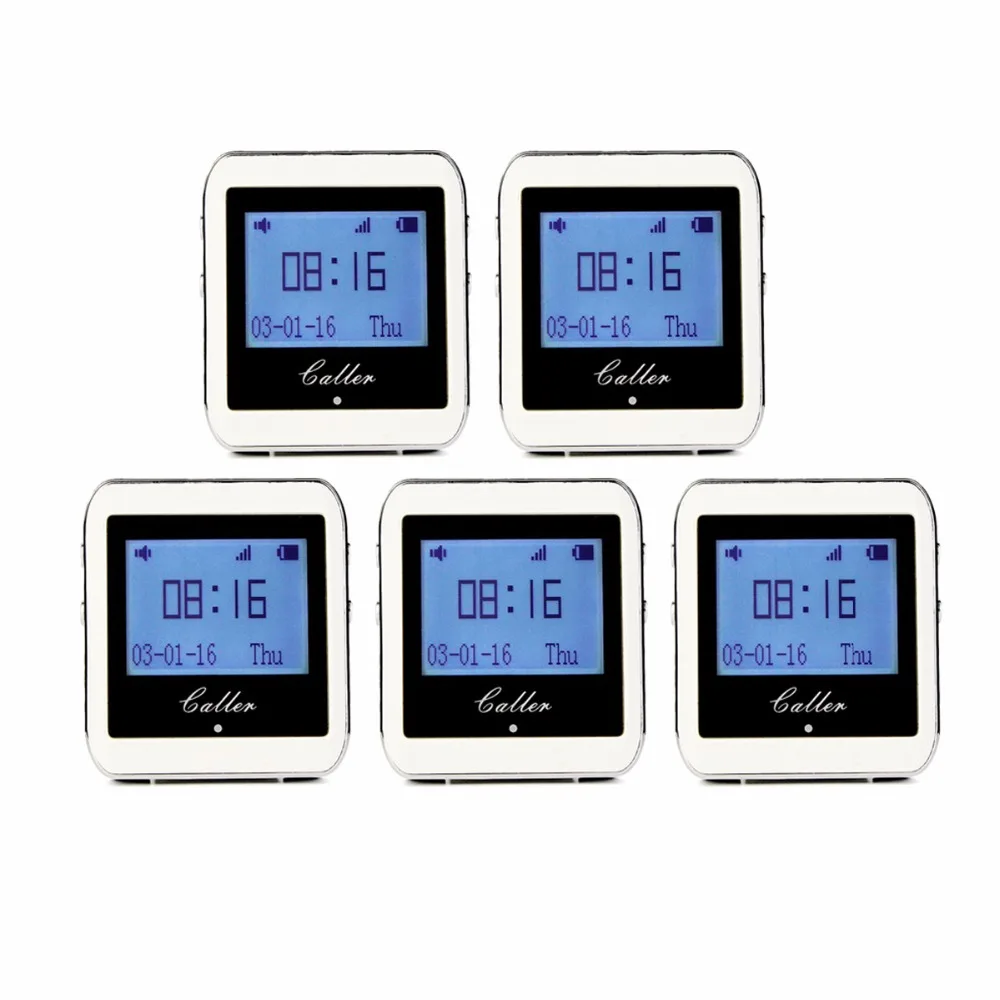 5 pcs 999CH Wireless Restaurant Calling System Watch Wrist Receiver Host Watch Call Pager Restaurant Equipment 433MHz F3288B 5 pcs 999CH Wireless Restaurant Calling System Watch Wrist Receiver Host Watch Call Pager Restaurant Equipment 433MHz F3288B