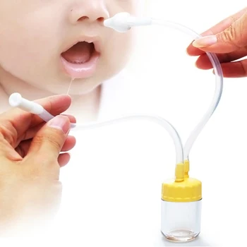 

UNIKIDS New Born Baby Safety Nose Cleaner Vacuum Suction Nasal Aspirator Free Shipping # YE1063
