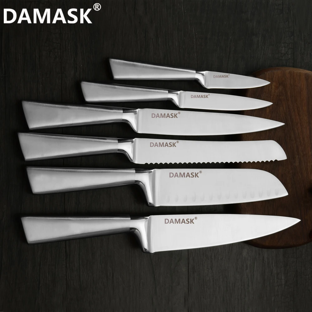 Damask набор кухонных ножей из нержавеющей стали нож шеф повара для нарезки хлеба
