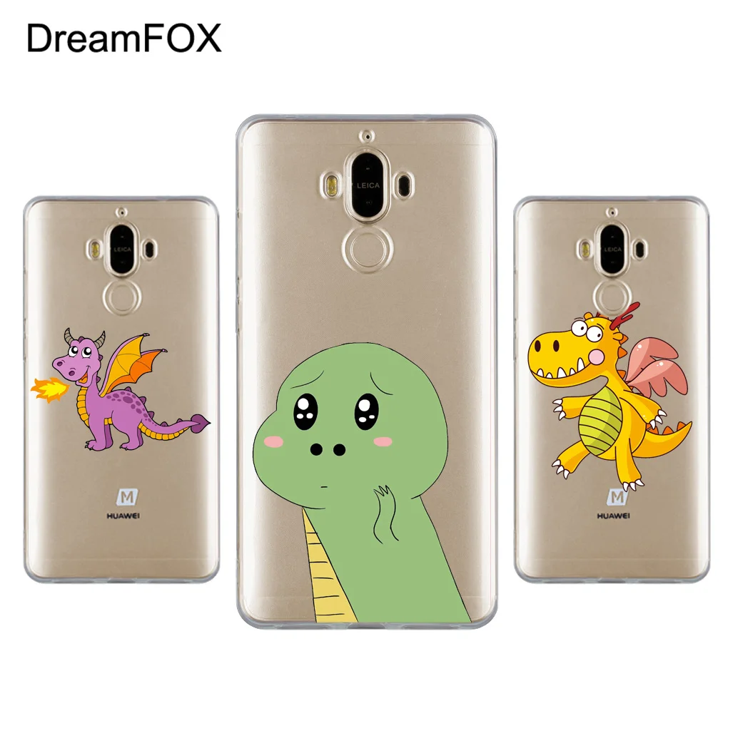 DREAMFOX L282 Fashion Dinosaur Design Soft TPU Silicone Case Cover For Huawei Mate G 7 8 9 10 Nova 2 Lite Pro Plus |