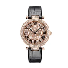 PB Brand Watch Women Luxury Austria crystal fashion Ladies Wristwatch Genuine Leather Water Proof Wamen Watch
