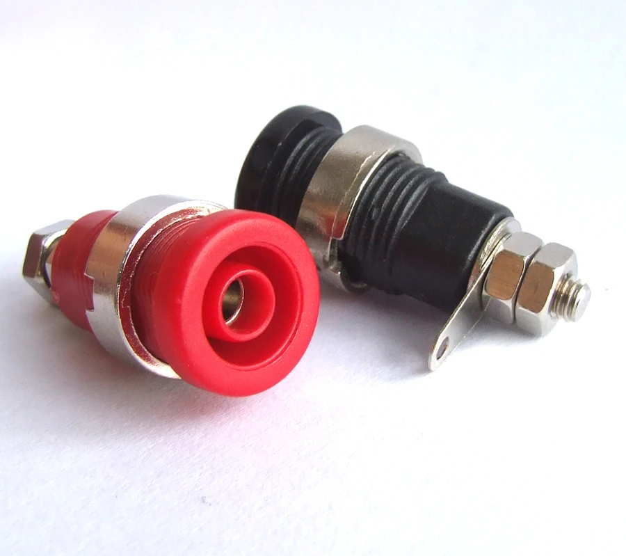 

10PCS/LOT 4mm Banana Jack Binding Post Nut for Multimeter banana socket Test Probes FROM RUINOR