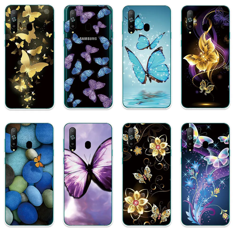 

Silicone Case For Samsung Galaxy A8s Cover Colorful Butterflies Phone Soft Shell Couqe Funda For Samsung A6s Phone Cover Case