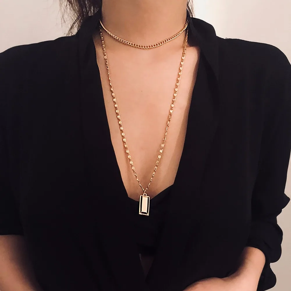 DIEZI модное винтажное ожерелье чокер из двух нитей для женщин ювелирные изделия Boho