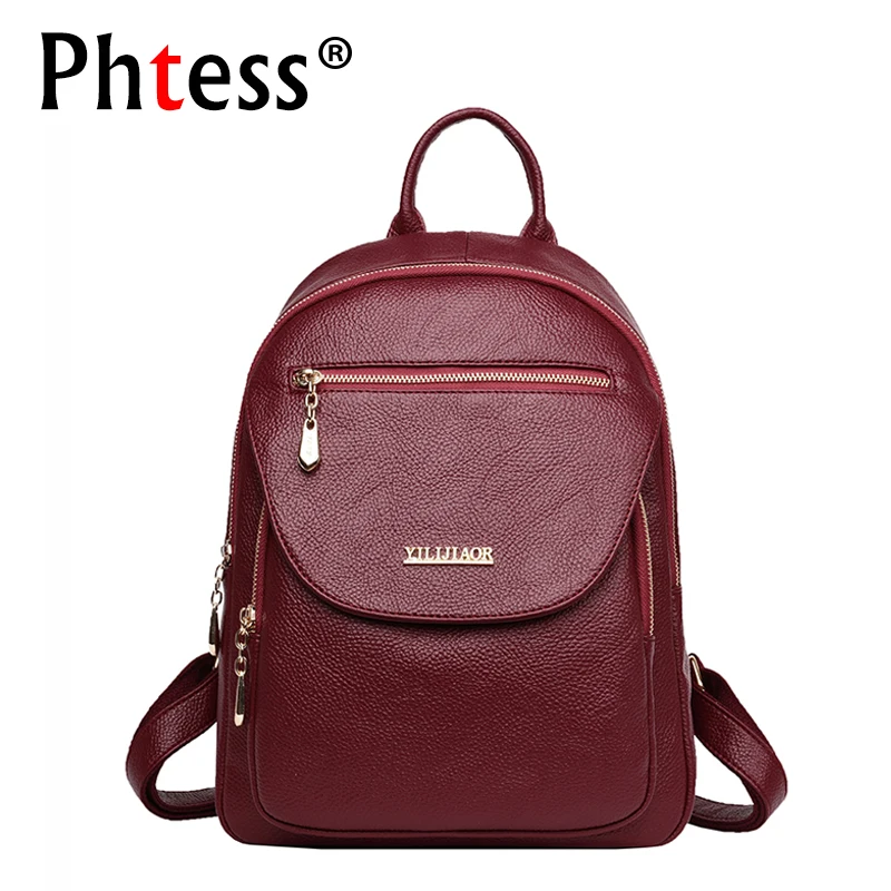 Mochilas de cuero para las mujeres 2018 de gran capacidad viaje mochila mujer Mochilas señoras mochila marca de lujo Casual Daypack nuevo