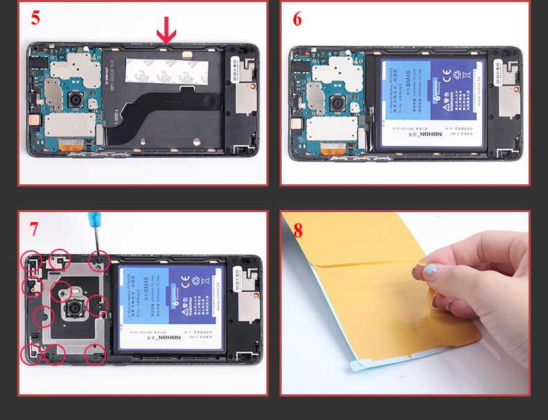 Nohon Battery For For Xiaomi Note 2 BM48 Mi Note2 Bateria Details (06)