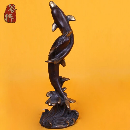 SUIRONG---418+++Bronze sculpture art dolphin decoration gift bronze | Дом и сад