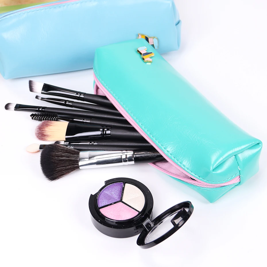 

Fashion PU Leather Horse Cosmetic Bags Women Portable Zipper Travel Make Up Pouch Beauty Storage Bag