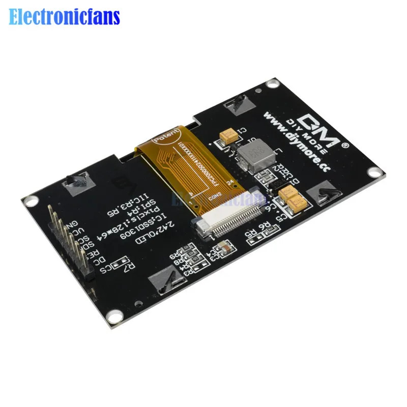 Diymore 2 42 дюйма &quotЖК экран 128x64 OLED дисплей модуль IIC I2C SPI серия 12864 для C51 STM32 SPD0301
