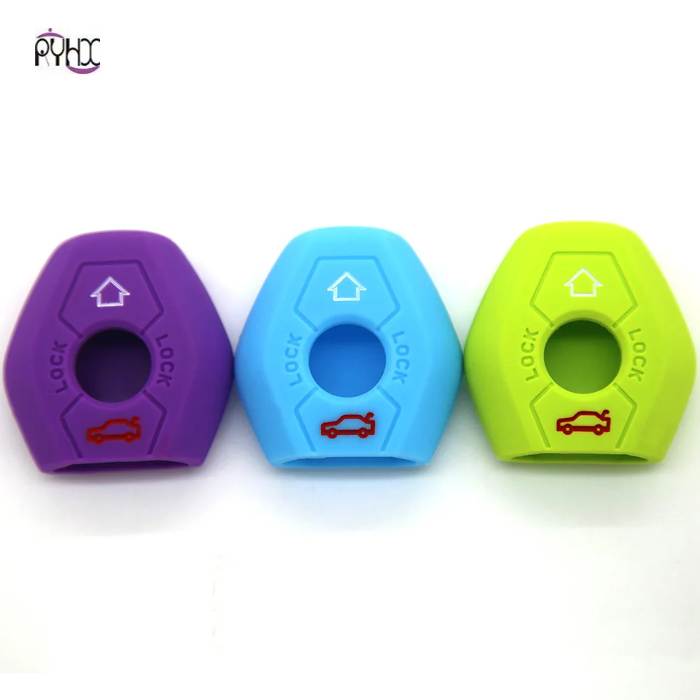 Durable soft Silicone Car key Cover 2 Button Key case protective Holder For X3 X5 Z3 Z4 3 5 Series Automobile Bag | Автомобили и