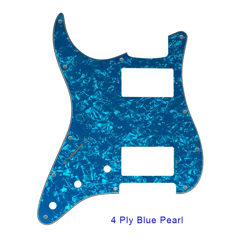 Pleroo аксессуары для гитары pickguards 11 отверстий для левшей США/Мексика стандарт ST HH гитара Stratocaster с PAF Humbucker - Цвет: blue pearl shell