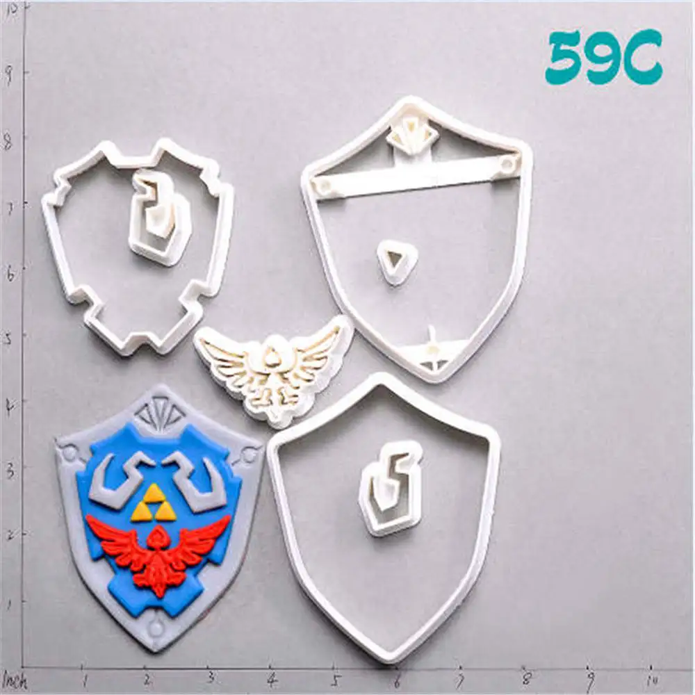 

Vedio Game The Legend of Zelda Cookie Cutter Custom Made 3D Printed Fondant Tools Game Cake Cutter Set For Cake Moulds
