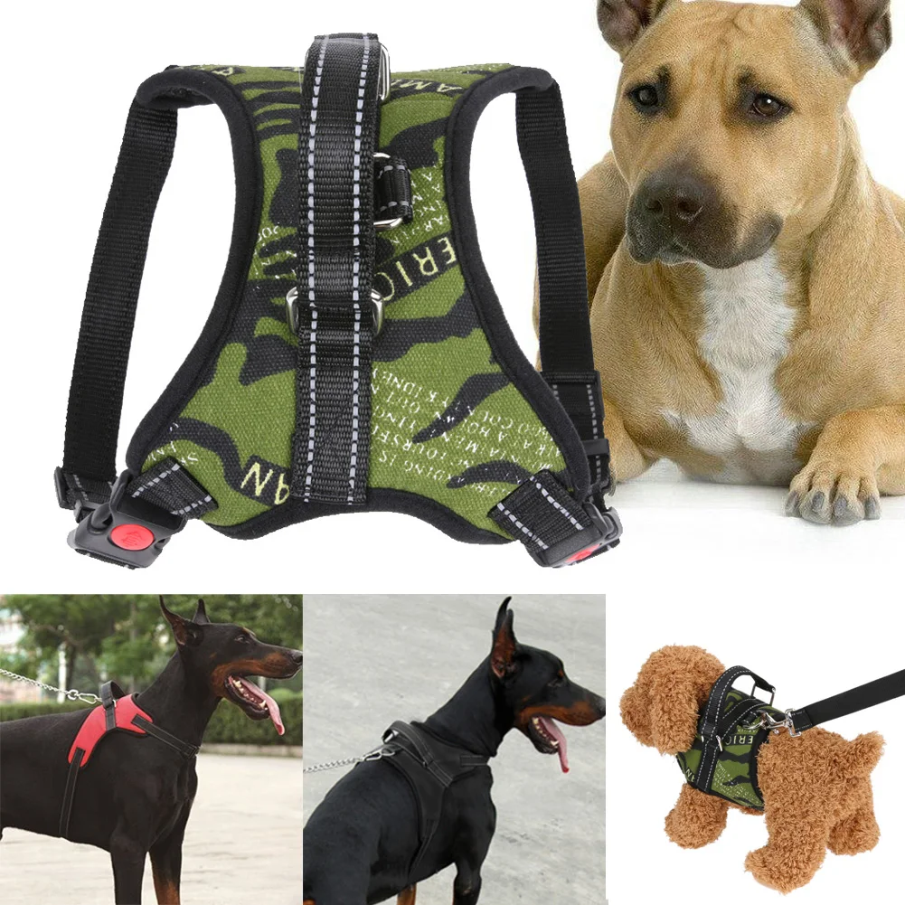 3 Colors Chest Straps Dogs Halter Harness Soft Padded No Pull Nylon Quick Fit Reflective