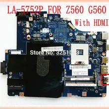 NIWE2 LA-5752P для lenovo Z560 G560 материнская плата для ноутбука intel HM55 DDR3 материнская плата Чипсет HM55 NIWE2 LA-5752P DDR3