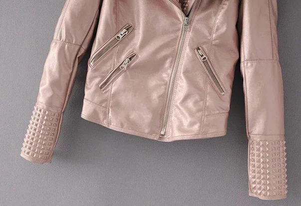 Женская куртка из искусственной кожи pu блестящая выпуклая поверхность короткая уличная куртка модное весенне-осеннее пальто локомотивные куртки