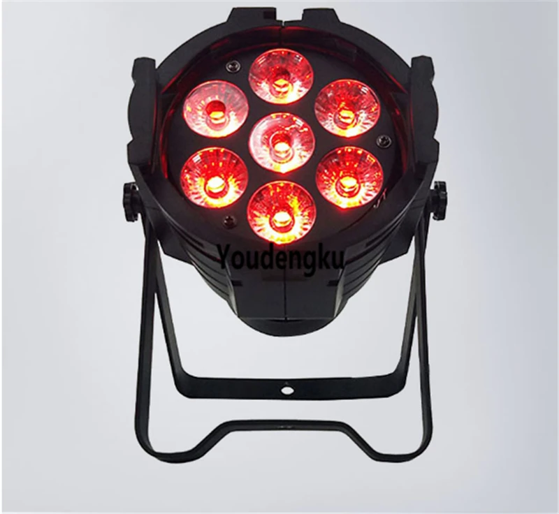 

led indoor par led rgbwa uv 7*18w rgbwa uv 6in1 led mini par can dj stage wash lighting
