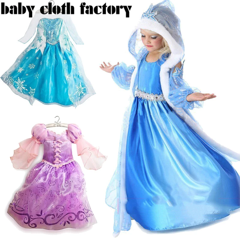 

YISMALL 2016 Hot Baby girlsdress Anna Elsa coronation party princess dresses halloween costume,Christmas Winter Kids clothing
