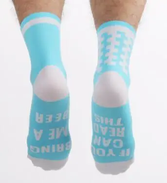 Спорт на открытом воздухе для мужчин и женщин велосипедные носки дышащие баскетбольные беговые футбольные носки - Цвет: Light Blue