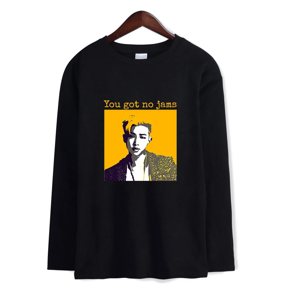 

Cotton Kpop Autumn Tee Shirts Long Sleeve Hip Hop Tshirt Women/Men T-shirt Women 4XL