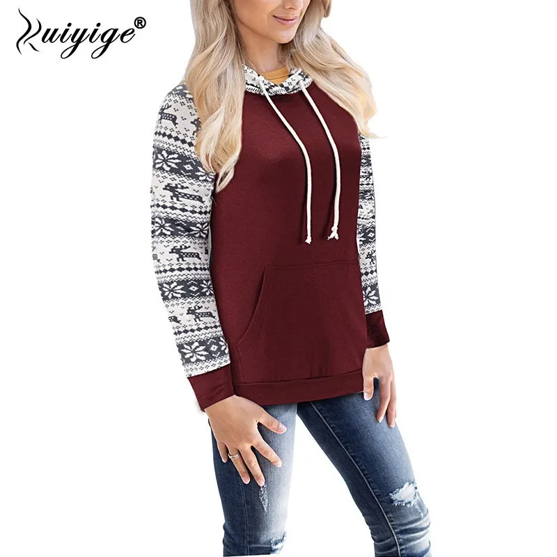 Ruiyige 2018 Autumn Winter Hoodies Women Jumper Pullover Tops Christmas ...