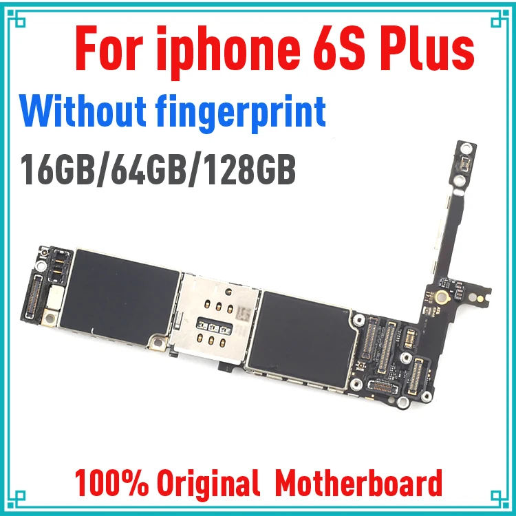 16 Гб/64 Гб/128 ГБ для iphone 6s plus материнская плата, оригинальная разблокированная для iphone 6s plus материнская плата с/без Touch ID