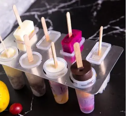 Самодельный Лед Стержень форма для дома форма для изготовления мороженого Бытовой Холодильник для того, чтобы сделать замороженный кубик льда Форма для изготовления мороженого - Цвет: 8pcs ice mold