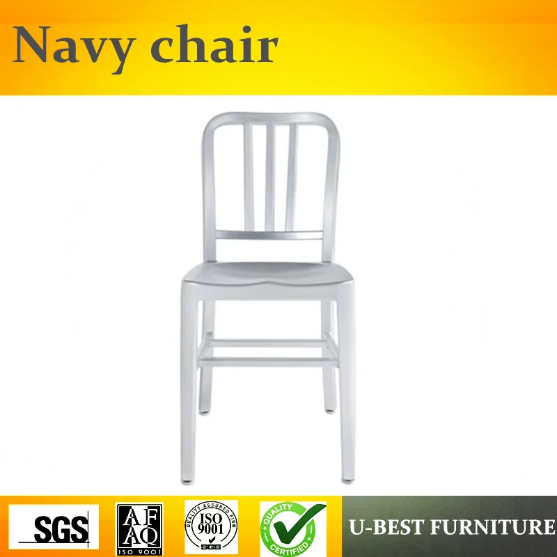 Free shipping U-BEST Modern Stacking Colorful Navy Dining Room Chairs,industrial metal dining chair
